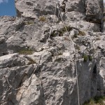 Dernière courte escalade avant le sommet.