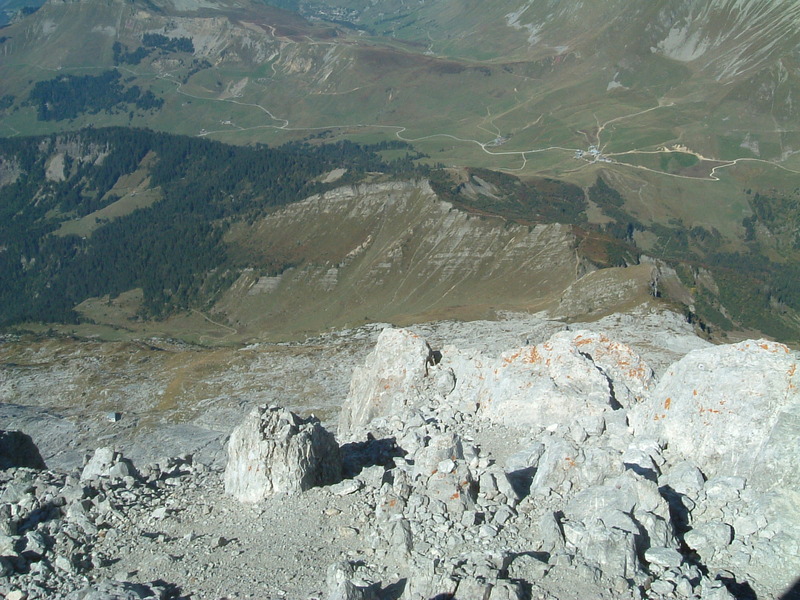 Refuge de Gramusset vu depuis le sommet