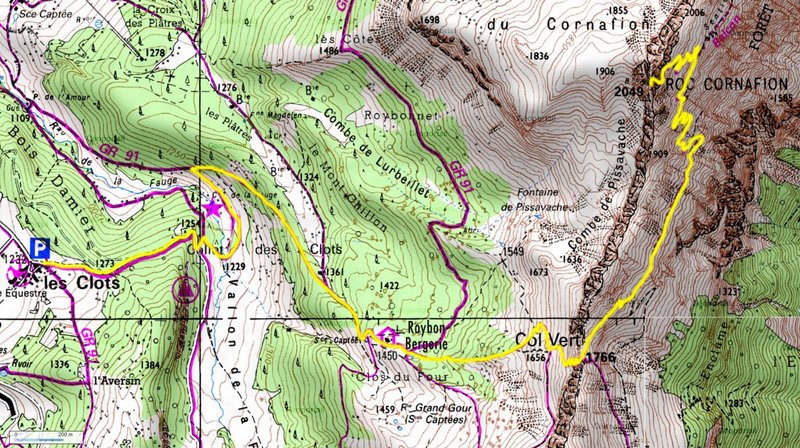 Carte Roc Cornafion